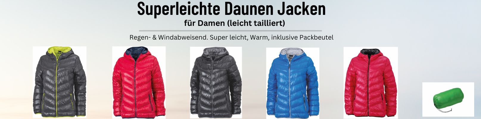 superleichte Daeunenjacke mit Kapuze-Damen